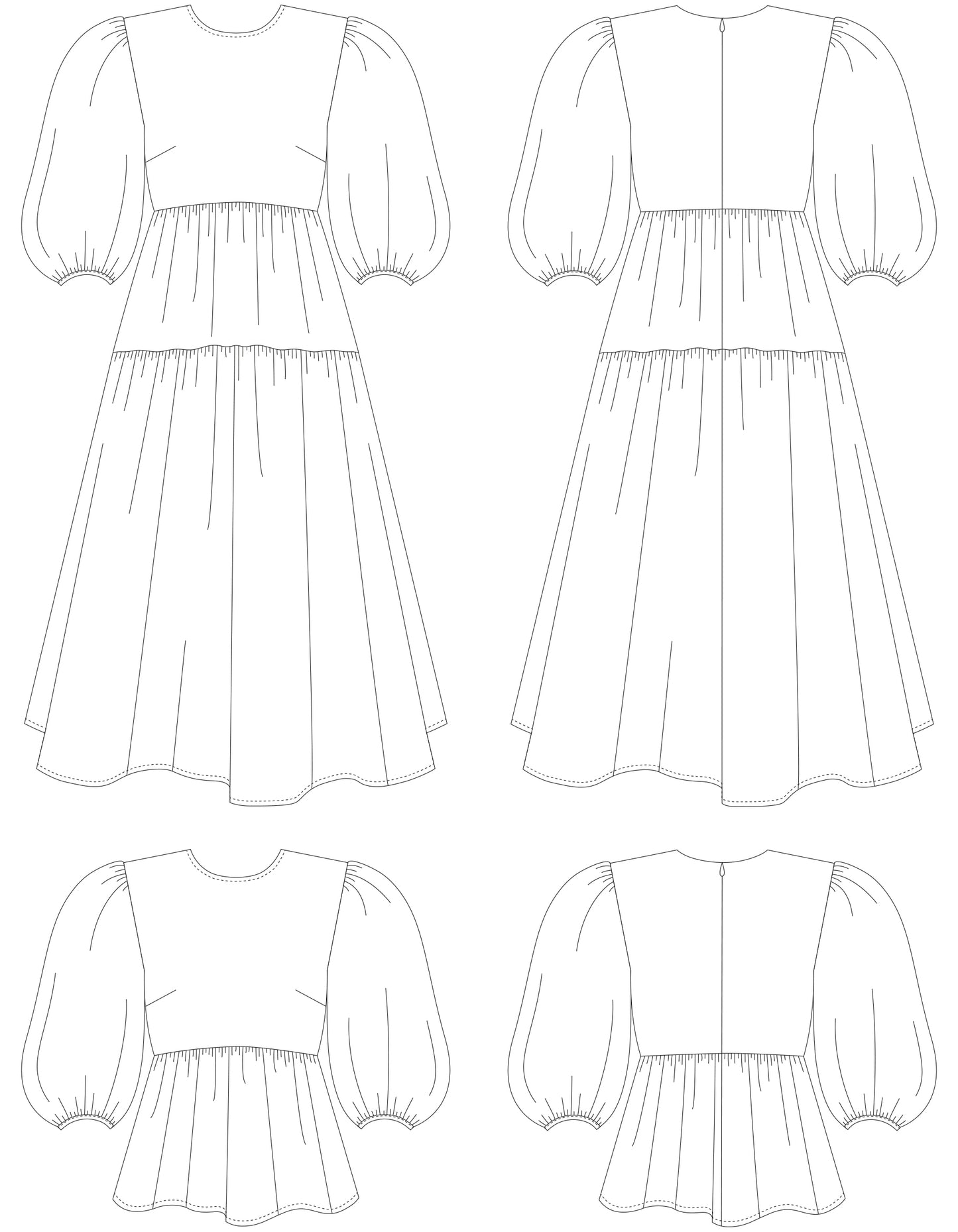 Elsa Dress and Top PDF sewing pattern