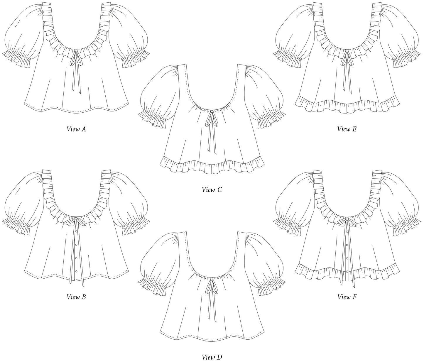 Celine Blouse PDF sewing pattern