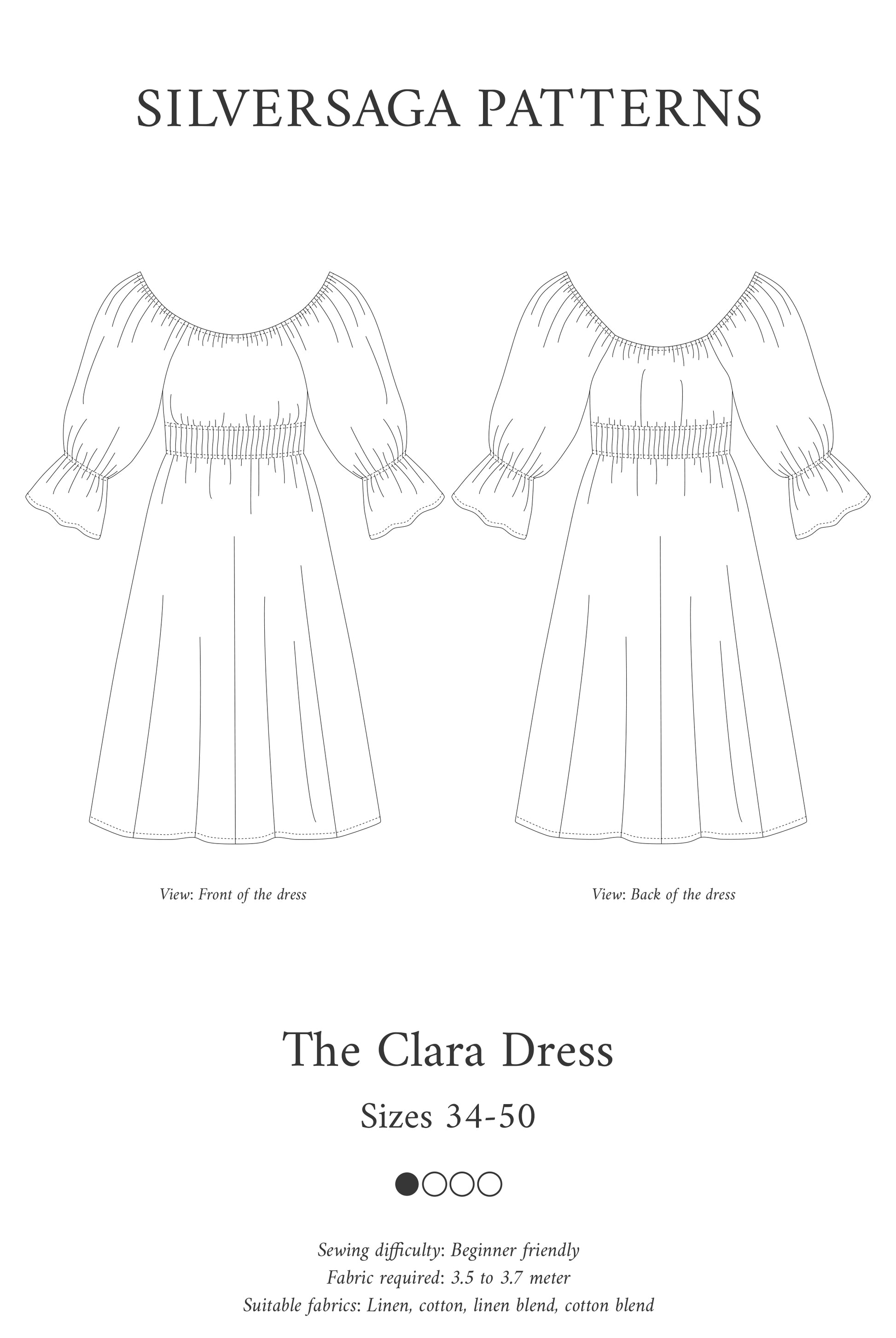 Clara dress PDF sewing pattern Clara dress PDF sewing pattern