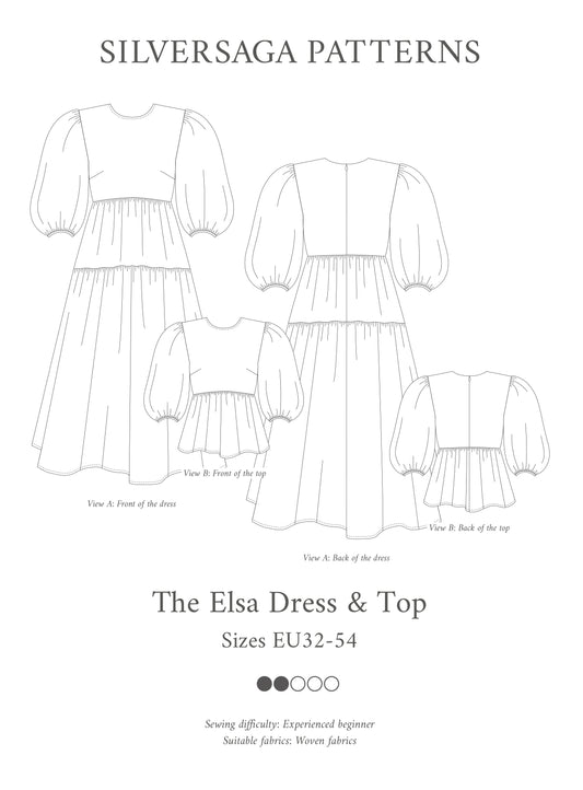 Elsa Dress and Top PDF sewing pattern