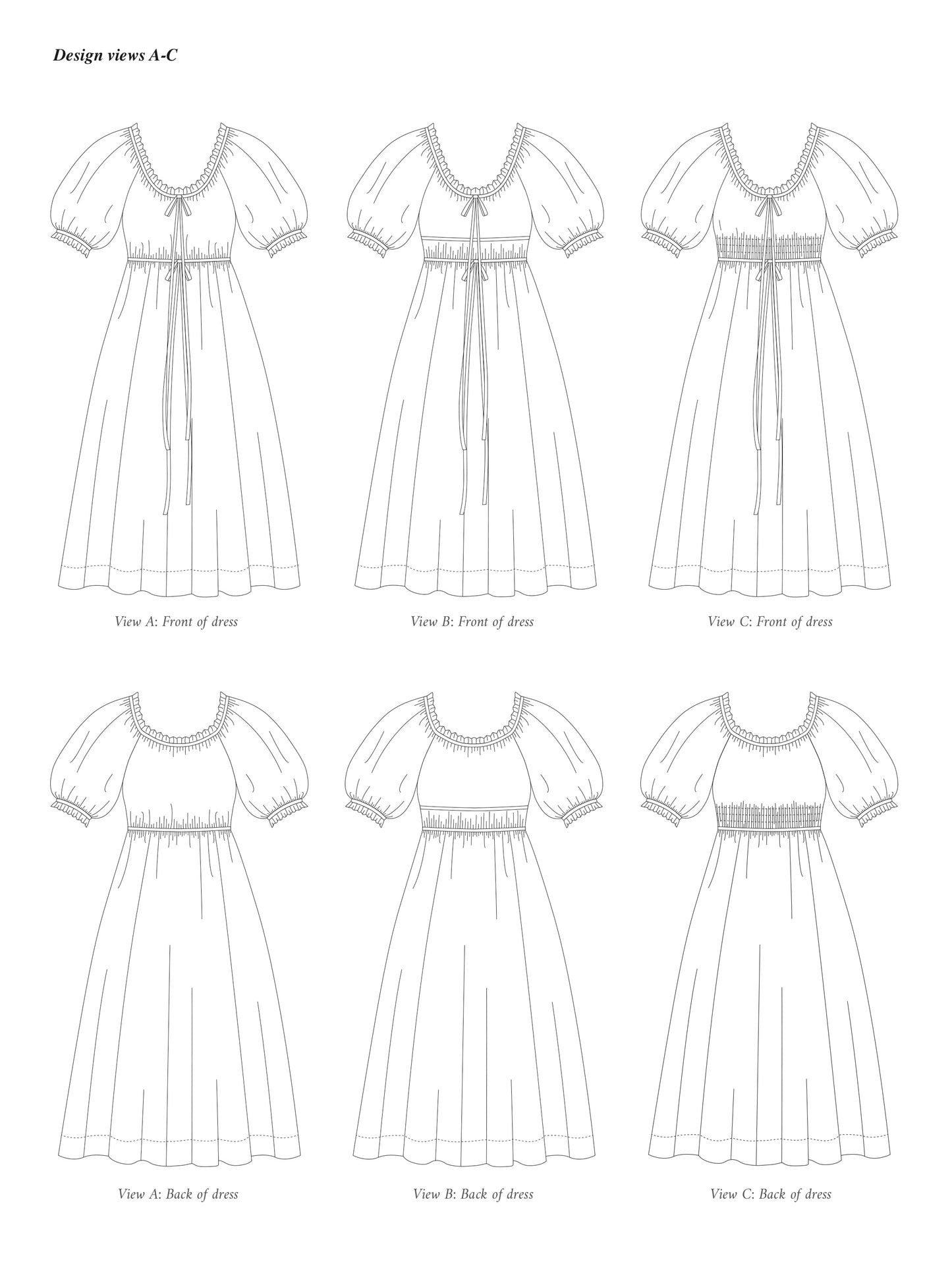 Eleonora dress PDF sewing pattern