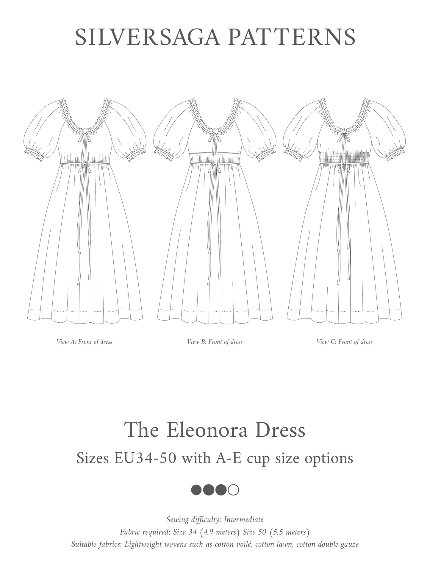 Eleonora dress PDF sewing pattern