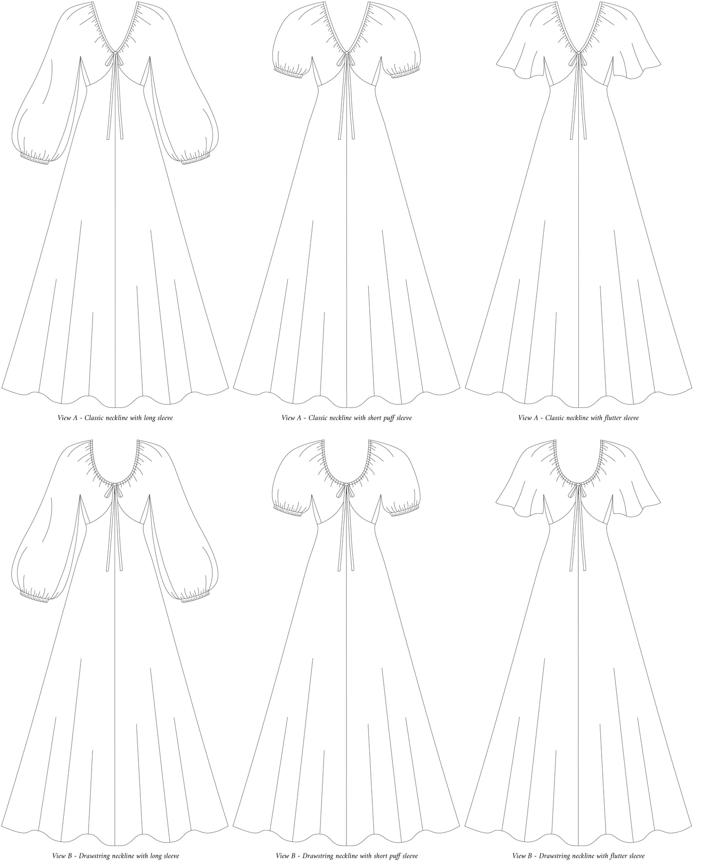 Ella dress PDF sewing pattern