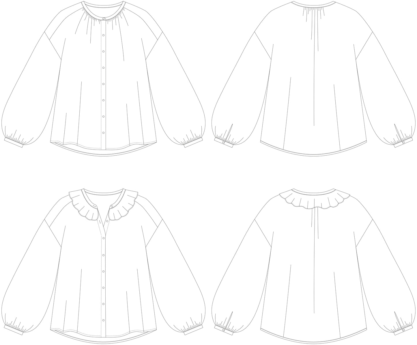 Amelie blouse PDF sewing pattern