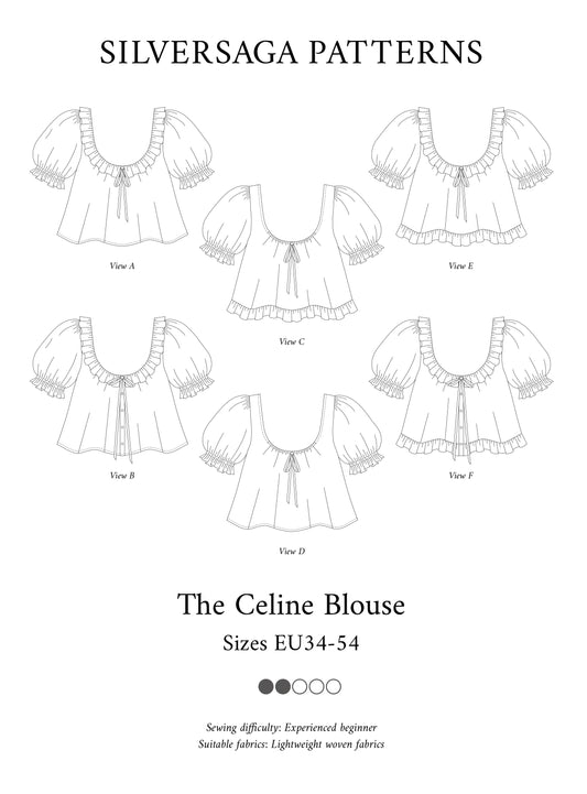Celine Blouse PDF sewing pattern
