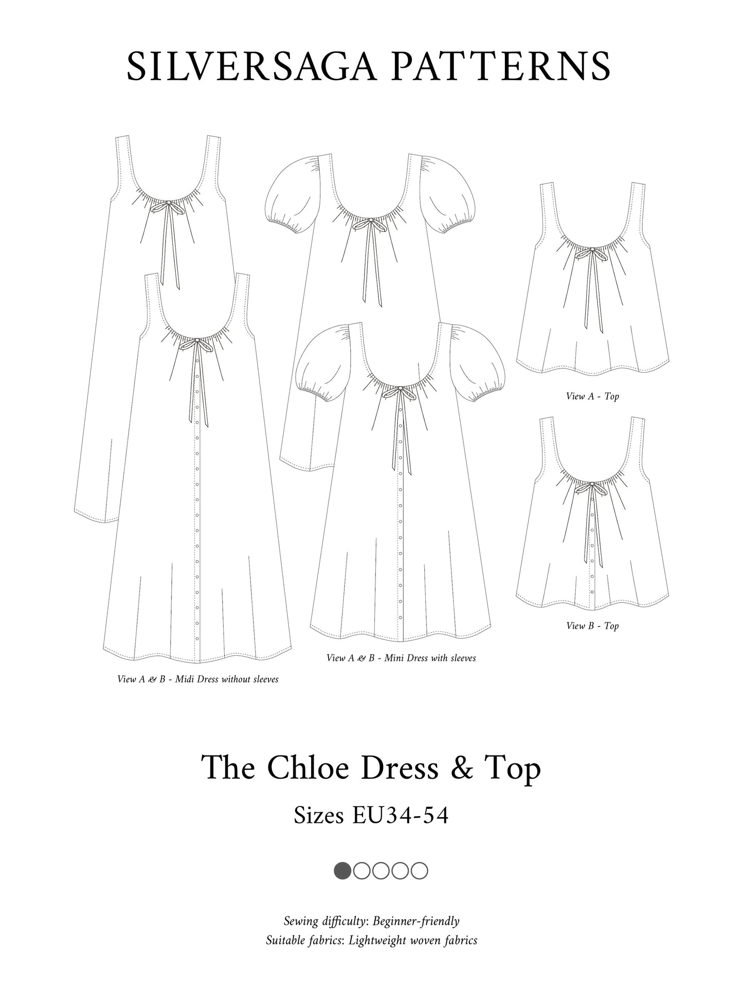 Chloe Dress & Top PDF sewing pattern – Silversaga Patterns Chloe Dress & Top PDF sewing pattern – Silversaga Patterns
