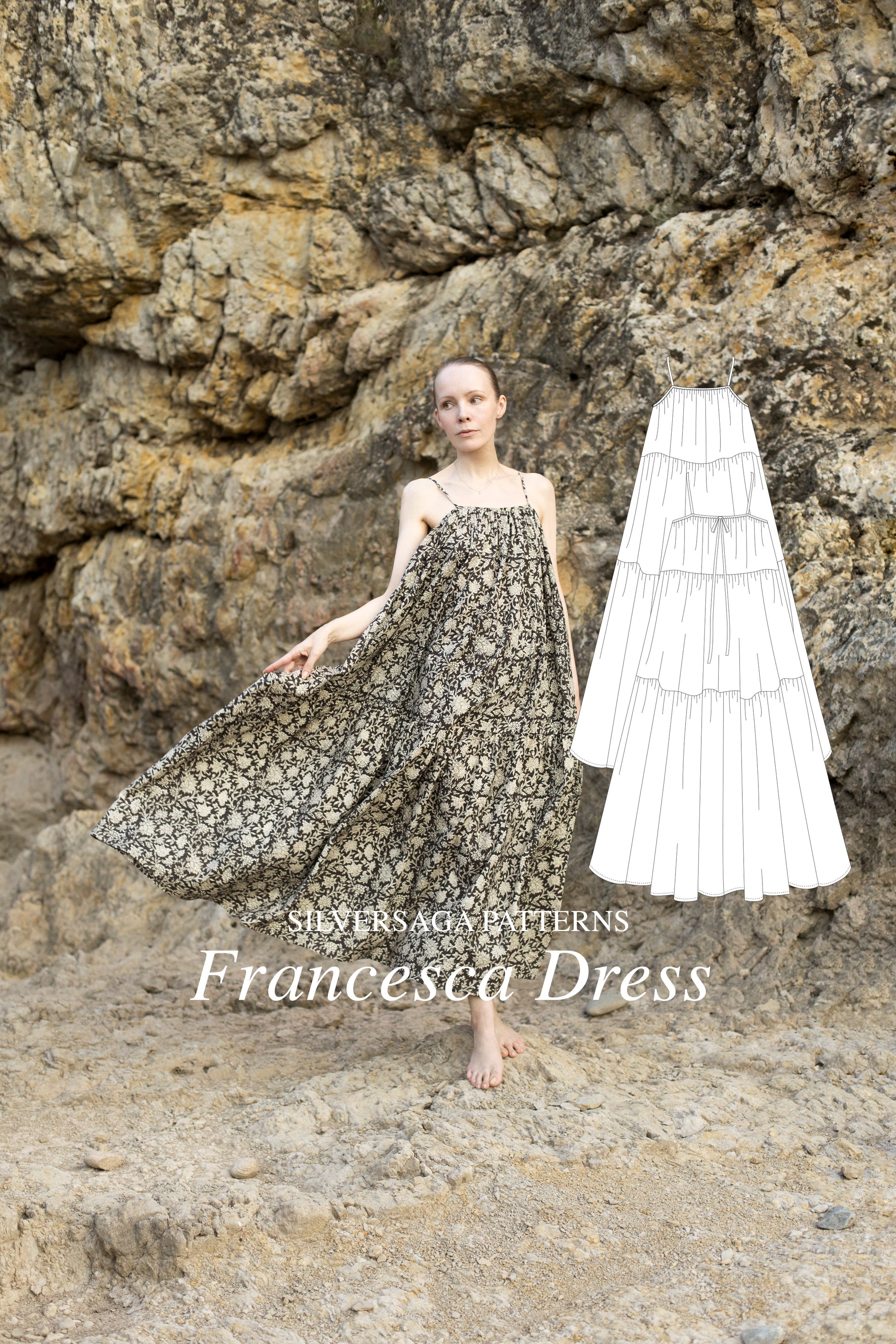 Francesca dress PDF sewing pattern Silversaga Patterns Francesca dress PDF sewing pattern Silversaga Patterns
