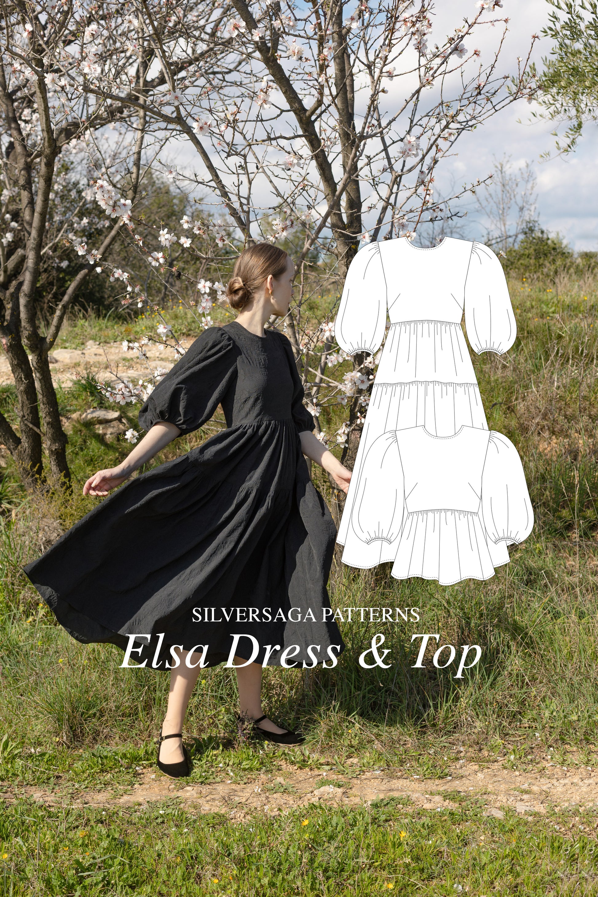 elsa dress for women Elsa Dress and Top PDF sewing pattern – Silversaga Patterns