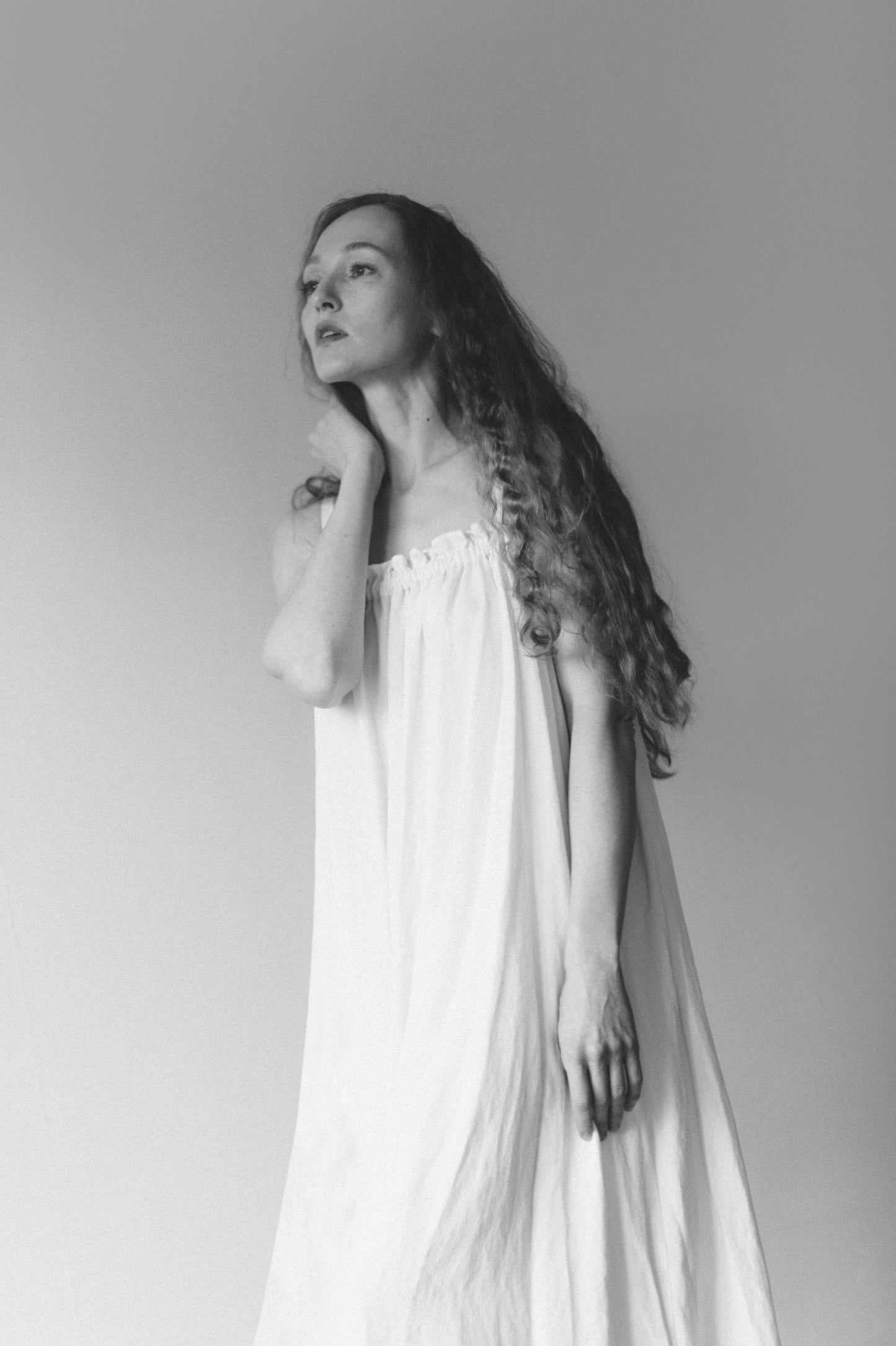 Henrietta dress in ivory